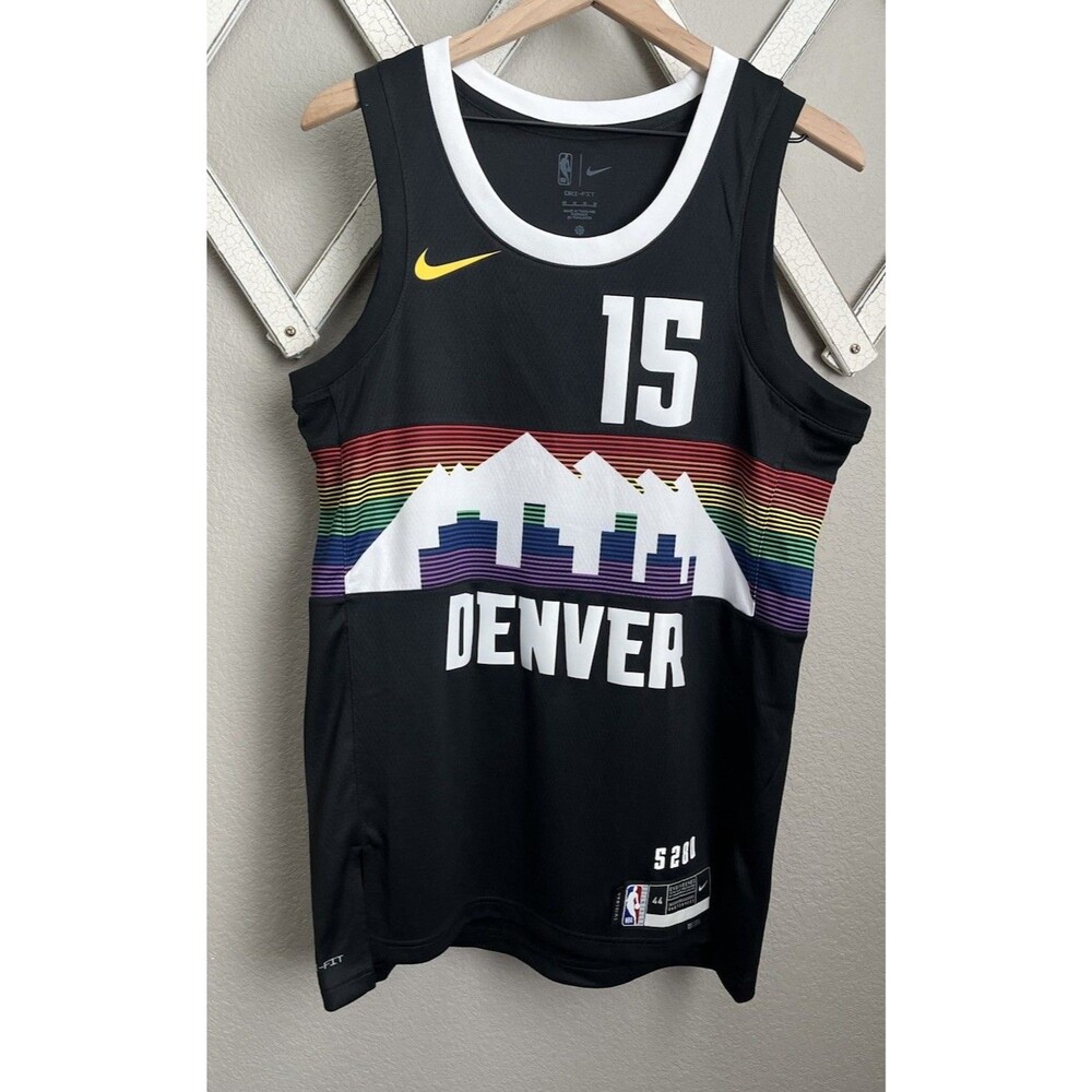 Nike Denver Nuggets Jokic #15 Men's 44 M City Edition Swingman Jersey 5280 Black